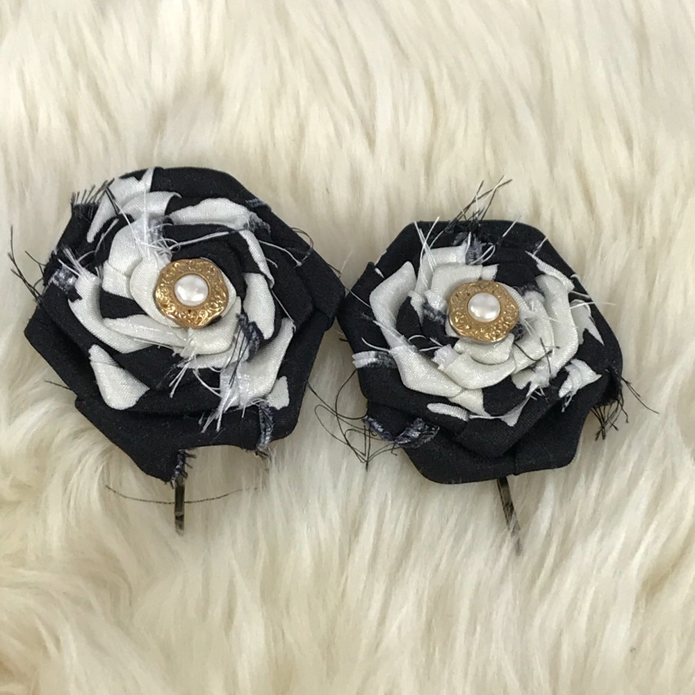 🟠 5/20 Hair bows Up Cycled Vintage Handcrafted